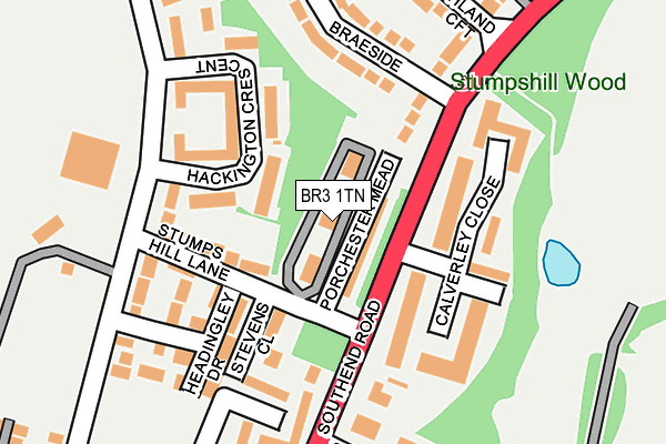 BR3 1TN map - OS OpenMap – Local (Ordnance Survey)