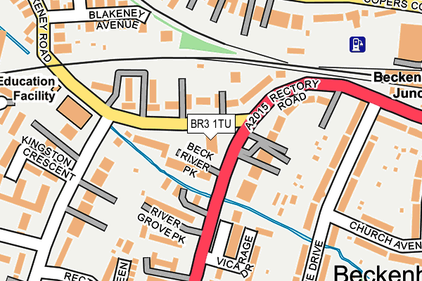 BR3 1TU map - OS OpenMap – Local (Ordnance Survey)
