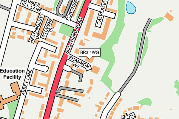 BR3 1WG map - OS OpenMap – Local (Ordnance Survey)