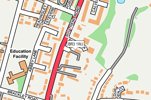 BR3 1WJ map - OS OpenMap – Local (Ordnance Survey)