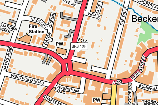 BR3 1XF map - OS OpenMap – Local (Ordnance Survey)