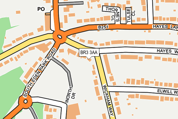 BR3 3AA map - OS OpenMap – Local (Ordnance Survey)