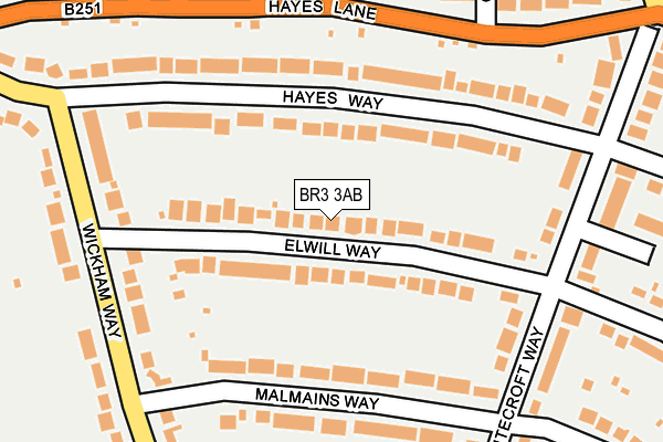 BR3 3AB map - OS OpenMap – Local (Ordnance Survey)