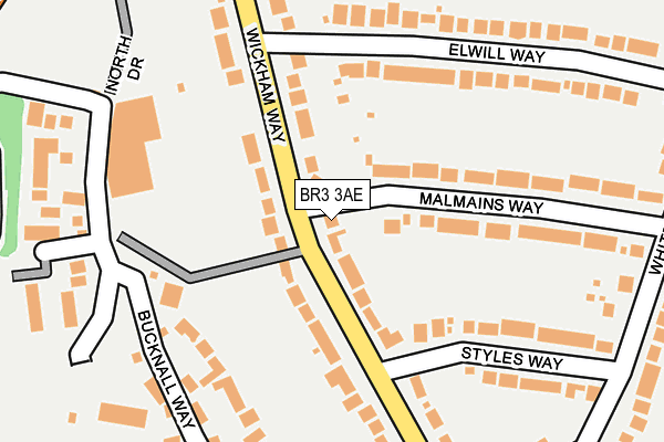BR3 3AE map - OS OpenMap – Local (Ordnance Survey)