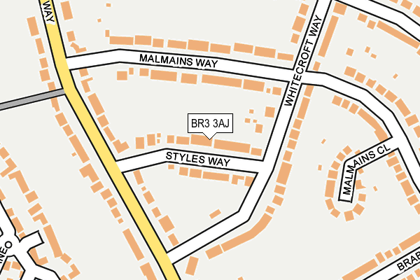 BR3 3AJ map - OS OpenMap – Local (Ordnance Survey)