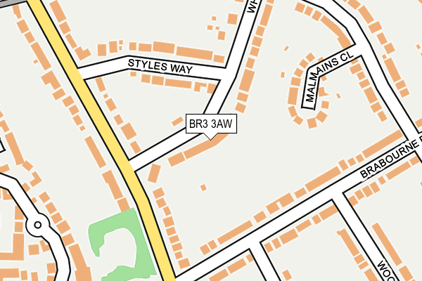 BR3 3AW map - OS OpenMap – Local (Ordnance Survey)