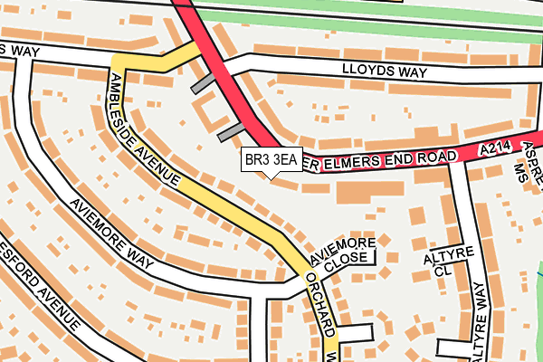 BR3 3EA map - OS OpenMap – Local (Ordnance Survey)