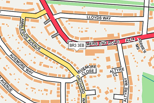 BR3 3EB map - OS OpenMap – Local (Ordnance Survey)