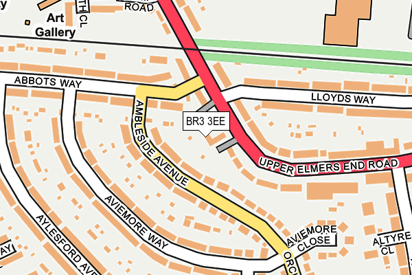 BR3 3EE map - OS OpenMap – Local (Ordnance Survey)
