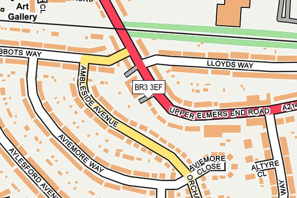 BR3 3EF map - OS OpenMap – Local (Ordnance Survey)