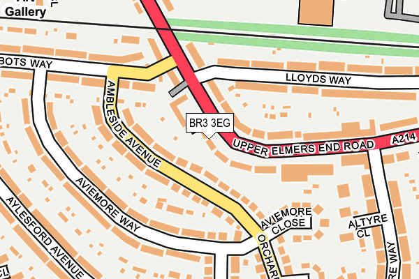 BR3 3EG map - OS OpenMap – Local (Ordnance Survey)