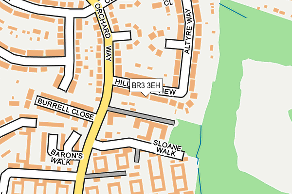 BR3 3EH map - OS OpenMap – Local (Ordnance Survey)