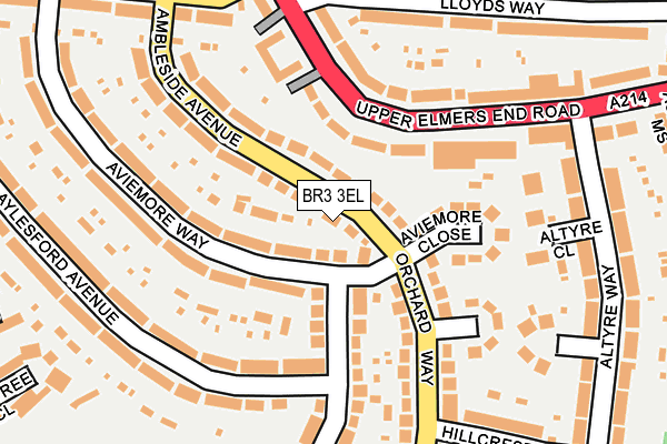 BR3 3EL map - OS OpenMap – Local (Ordnance Survey)