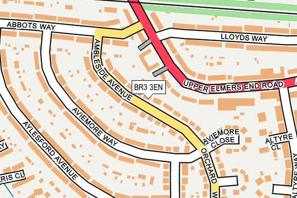 BR3 3EN map - OS OpenMap – Local (Ordnance Survey)