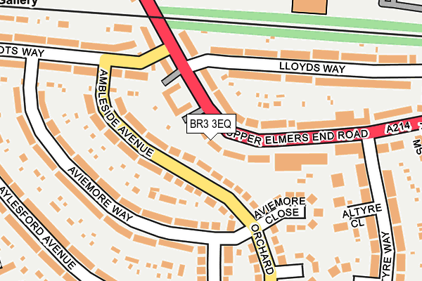 BR3 3EQ map - OS OpenMap – Local (Ordnance Survey)