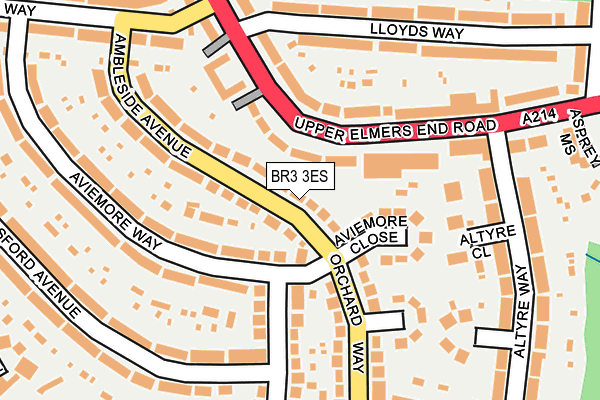 BR3 3ES map - OS OpenMap – Local (Ordnance Survey)