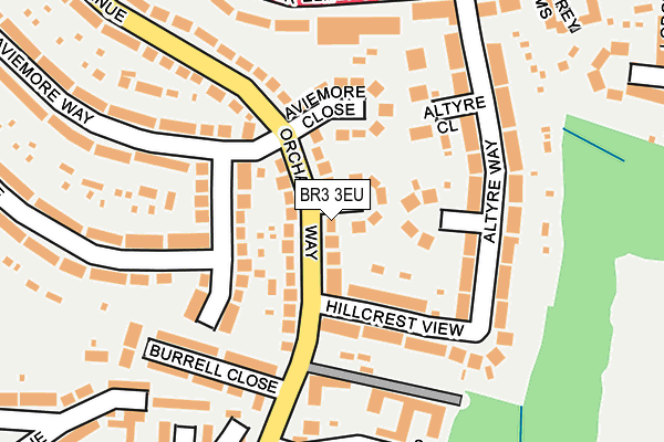 BR3 3EU map - OS OpenMap – Local (Ordnance Survey)