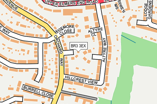 BR3 3EX map - OS OpenMap – Local (Ordnance Survey)