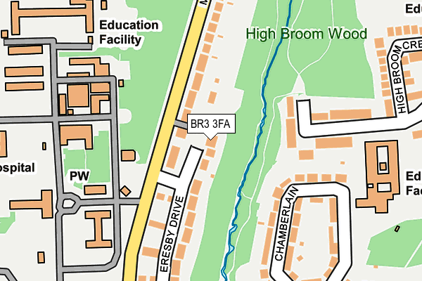 BR3 3FA map - OS OpenMap – Local (Ordnance Survey)