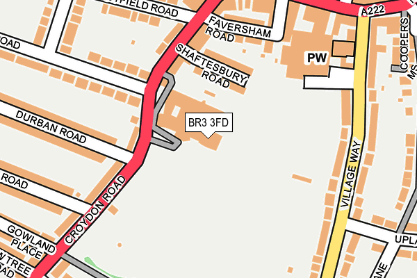 BR3 3FD map - OS OpenMap – Local (Ordnance Survey)