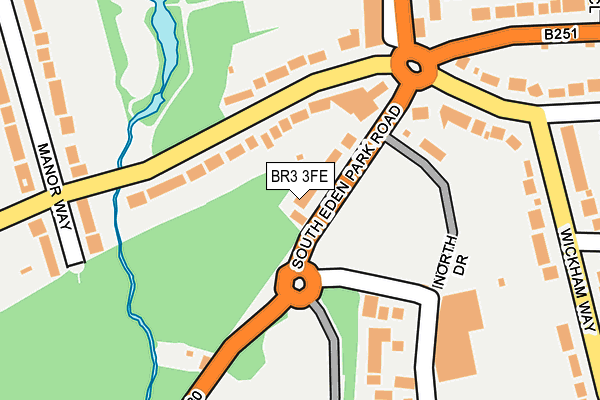 BR3 3FE map - OS OpenMap – Local (Ordnance Survey)