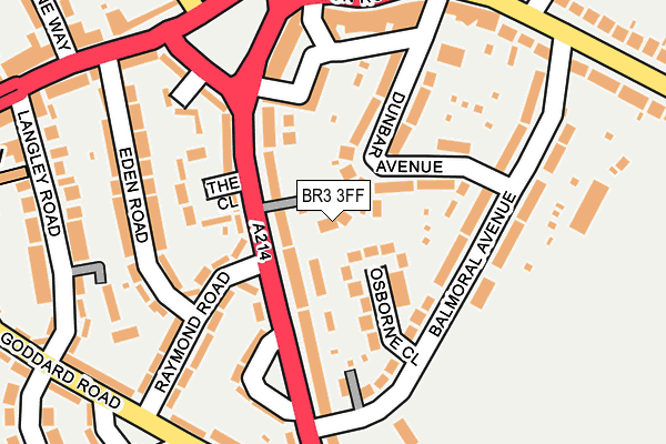 BR3 3FF map - OS OpenMap – Local (Ordnance Survey)