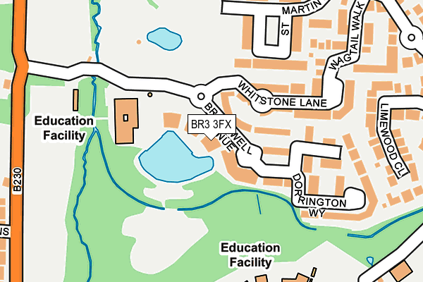 BR3 3FX map - OS OpenMap – Local (Ordnance Survey)