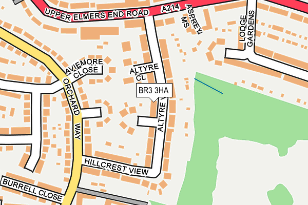 BR3 3HA map - OS OpenMap – Local (Ordnance Survey)