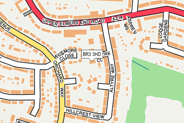 BR3 3HD map - OS OpenMap – Local (Ordnance Survey)