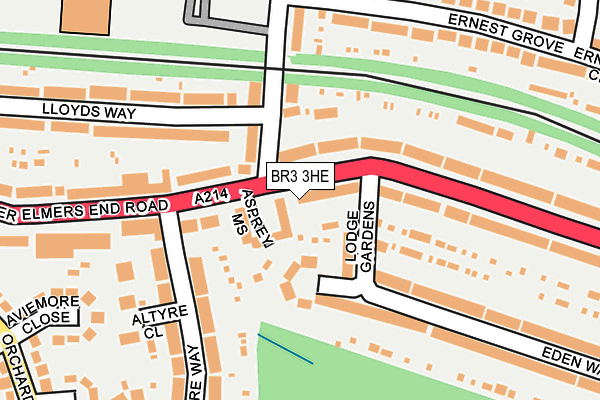 BR3 3HE map - OS OpenMap – Local (Ordnance Survey)