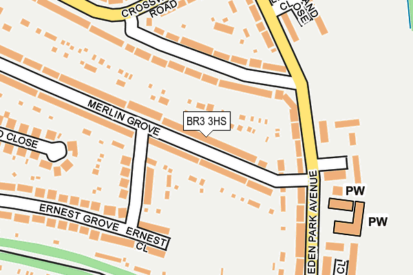 BR3 3HS map - OS OpenMap – Local (Ordnance Survey)