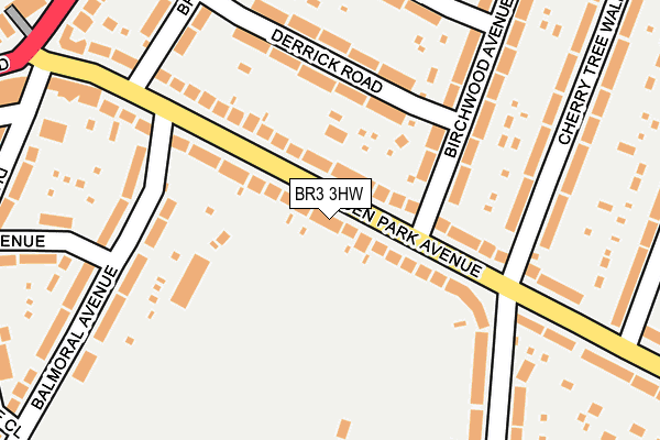 BR3 3HW map - OS OpenMap – Local (Ordnance Survey)