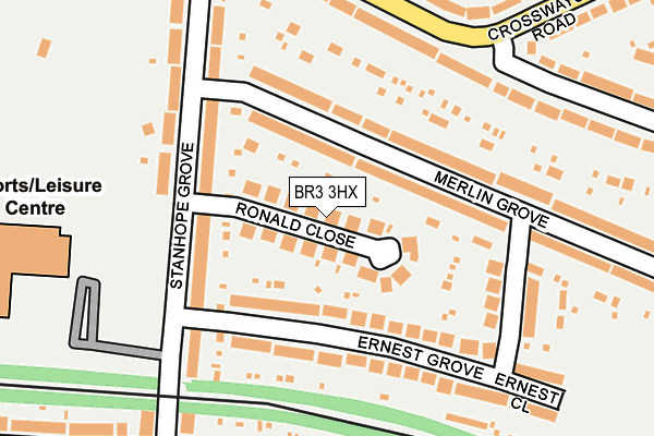 BR3 3HX map - OS OpenMap – Local (Ordnance Survey)