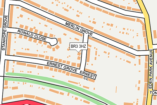 BR3 3HZ map - OS OpenMap – Local (Ordnance Survey)