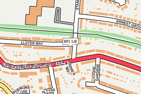BR3 3JB map - OS OpenMap – Local (Ordnance Survey)