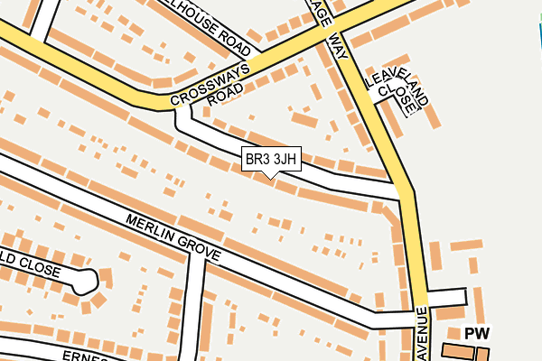 BR3 3JH map - OS OpenMap – Local (Ordnance Survey)