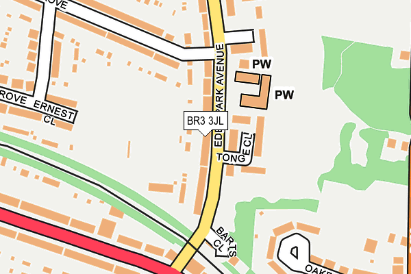 BR3 3JL map - OS OpenMap – Local (Ordnance Survey)