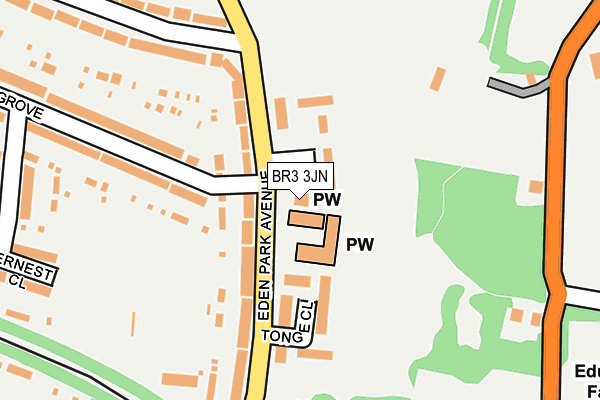 BR3 3JN map - OS OpenMap – Local (Ordnance Survey)