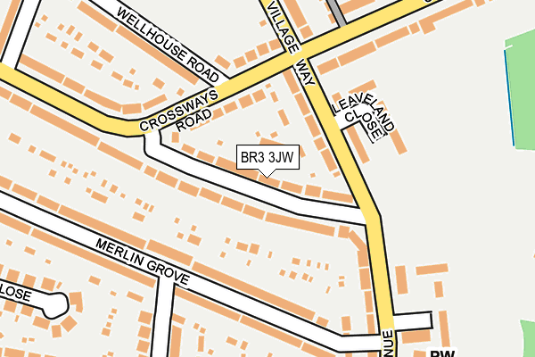 BR3 3JW map - OS OpenMap – Local (Ordnance Survey)