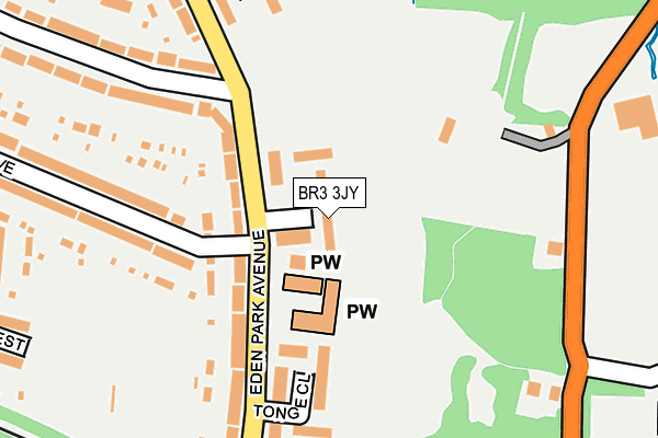 BR3 3JY map - OS OpenMap – Local (Ordnance Survey)