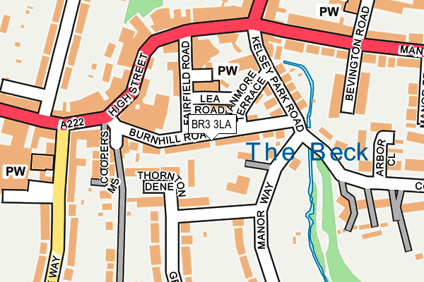 BR3 3LA map - OS OpenMap – Local (Ordnance Survey)