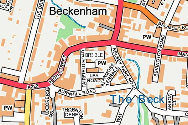 BR3 3LE map - OS OpenMap – Local (Ordnance Survey)