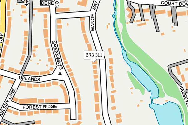 BR3 3LJ map - OS OpenMap – Local (Ordnance Survey)