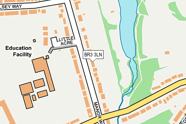 BR3 3LN map - OS OpenMap – Local (Ordnance Survey)