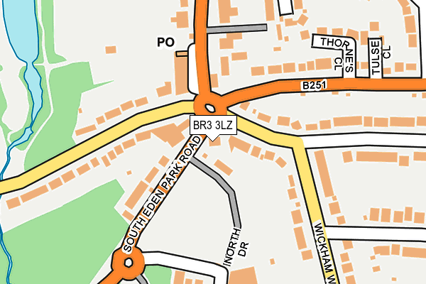 BR3 3LZ map - OS OpenMap – Local (Ordnance Survey)