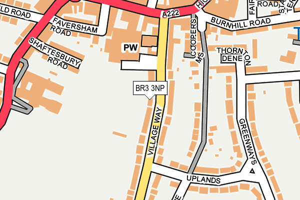 BR3 3NP map - OS OpenMap – Local (Ordnance Survey)