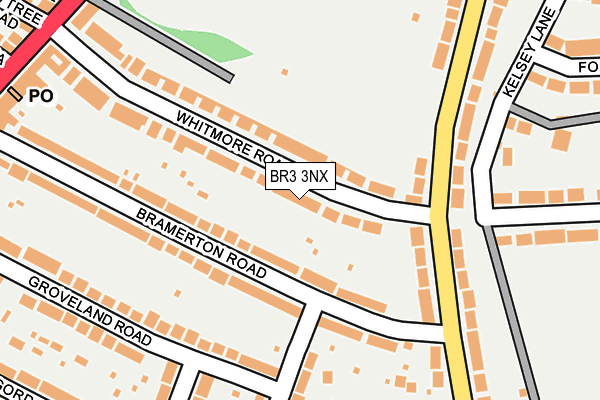 BR3 3NX map - OS OpenMap – Local (Ordnance Survey)