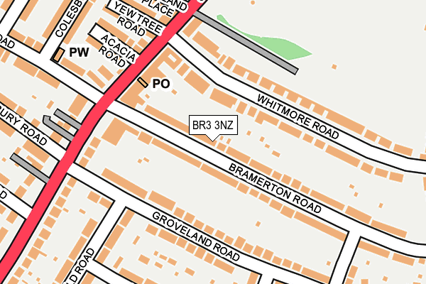 BR3 3NZ map - OS OpenMap – Local (Ordnance Survey)