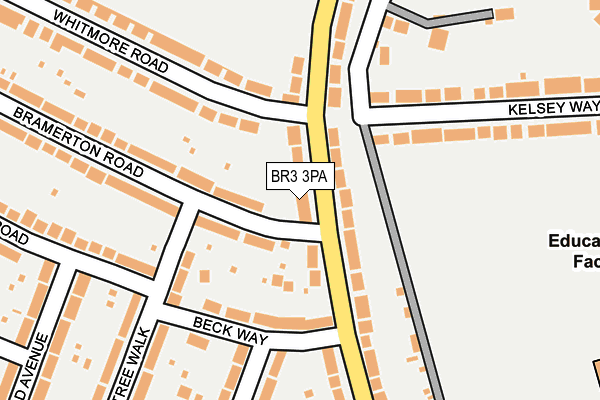 BR3 3PA map - OS OpenMap – Local (Ordnance Survey)