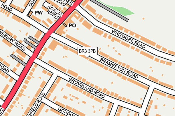 BR3 3PB map - OS OpenMap – Local (Ordnance Survey)